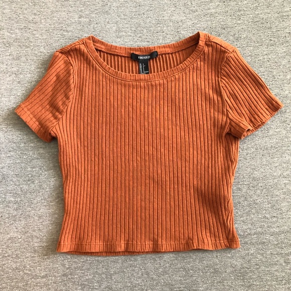 Forever 21 Tops - Burnt Orange Crop Top Sz Med